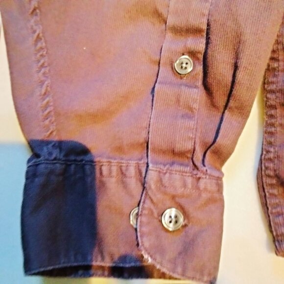 Geoffrey Beene Long Sleeve Shirt Purple Cotton Button Down Mens XL - Picture 5 of 5